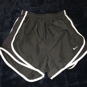 Nike dry fit black and white running shorts